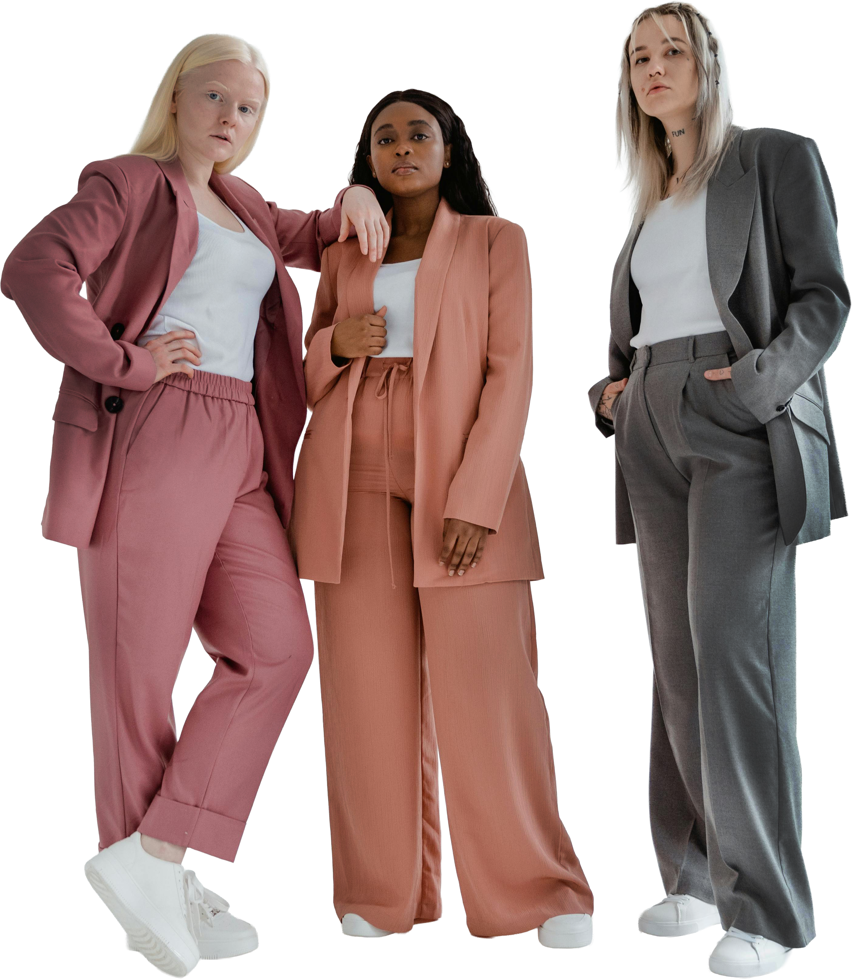 Empowered woman representing global feminist movement